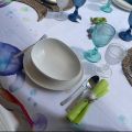 Tessitura Toscana Telerie, square linen tablecloth "Galapagos"