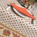 Nappe provençale rectangulaire en coton "Mirabeau" orange