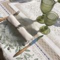 Nappe rectangulaire Jacquard Olives "Lubéron" TISSUS TOSELLI, NICE