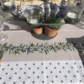 Provence rectangular tablecloth in cotton "Lauris" Lavenders and olives