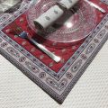Bordered quilted placemats "Bastide" Red, by Marat d'Avignon