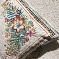 Provence Jacquard cushion cover, "Porto Rico" yellow and blue from Tissus Toselli in Nice