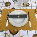 COTE TABLE, Rectangular table mats, Boutis fashion mustard color