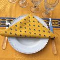 Cotton napkins "Avignon" yellow and bue by "Marat d'Avignon"