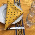 Cotton napkins "Avignon" yellow and bue by "Marat d'Avignon"