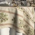 Rectangular Provençal cotton tablecloth  "Clos des Oliviers"  off white