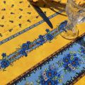 Nappe provençale rectangulaire en coton "Tradition" jaune  "Marat d'Avignon"