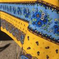 Nappe provençale rectangulaire en coton enduit "Tradition" jaune Marat d'Avignon
