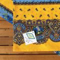 Provence square or rectangular coated cotton tablecloth "Tradition" yellow by "Marat d'Avignon"