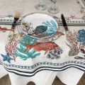 Rectangular Jacquard tablecloth "Bonifaccio" ecru Tissus Toselli