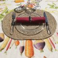 Oval jute placemat, natural color