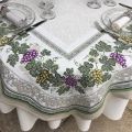 Rectangular Jacquard tablecloth  grapes "Vignobles" by Tissus Toselli