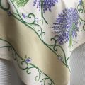 Nappe provençale rectangulaire en coton "Bouquet de Lavande" fond écru Tissus Toselli