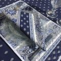 Cotton napkins "Bastide" blue and white "Marat d'Avignon"