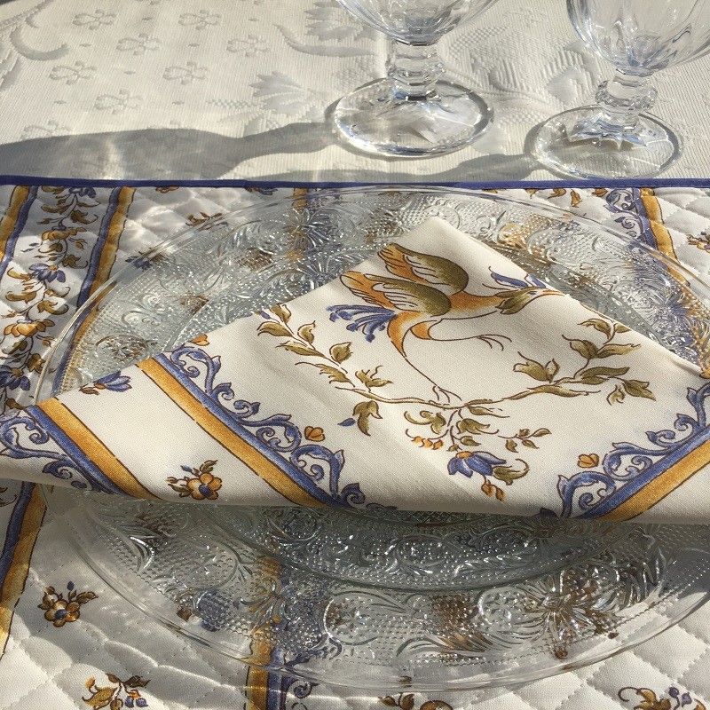 Table napkins "Moustiers" blue