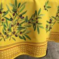 Round tablecloth in cotton "Nyons" yellow, by TISSUS TOSELLI