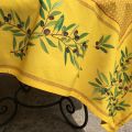 Rectangular centred cotton tablecloth "Nyons" yellow