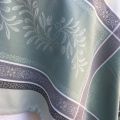 Rectangular Jacquard tablecloth, Teflon "Olivia" green, by Tissus Toselli