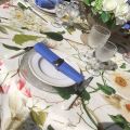Tessitura Toscana Tellerie, square linen tablecloth "Ibisco"