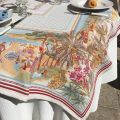 Jacquard webbed tablecloth  "Nice", TISSUS TOSELLI, Nice