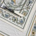 Provence Jacquard placemat,"Moustiers" ecru and green from Tissus Toselli in Nice