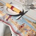 Square Jacquard webbed tablecloth  "Nice", TISSUS TOSELLI, Nice