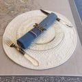 Round table mats, Boutis fashion "Mirabelle" ecru by Sud-Etoffe