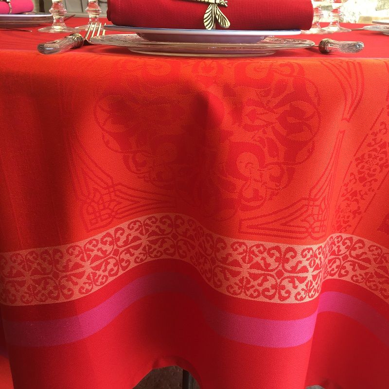Nappe carrée à carreaux rouges en polyester ProChef 890 x 890mm - ProChef