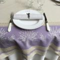 Provence square tablecloth in cotton "Valensole" lavender color