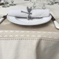 Provence square tablecloth in cotton "Valensole" lavender color