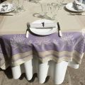 Provence square tablecloth in cotton "Valensole" lavender color