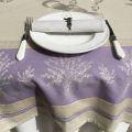 Provence square tablecloth in cotton "Valensole" lavender color