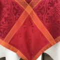 Nappe rectangulaire Sud Etoffe, Jacquard polyester "Alicante" rouge