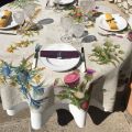 Tessitura Toscana Tellerie, square linen tablecloth "Cynar"