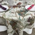 Tessitura Toscana Tellerie, round linen tablecloth "Bubu"