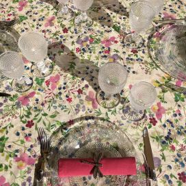 Rectangular coated cotton tablecloth "Juno"