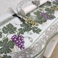 Square Jacquard tablecloth  grapes "Vignobles" by Tissus Toselli