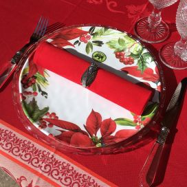 Michel Design Works  "Poinsettia" Melamine Casual dinner plate
