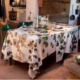 Tessitura Toscana Telerie, rectangular linen tablecloth "Glitter"