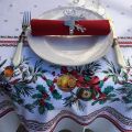 Rectangular christmas tablecloth in cotton "Sylvestre