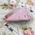 Cotton table napkin "Coucke"  plain pink "Rose dragée"