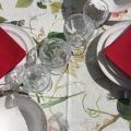 Serviette de table en coton uni rouge Hermés