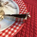 Silvery metal butter knife spreader "Mouse"