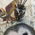 Set of appetizer pics, silvery metal "Owl"
