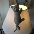 Resin beige cat for lampshade