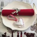 Rectanglar Jacquard tablecloth "Plagne" off white and chocolate , Tissus Toselli