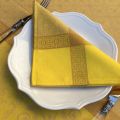 Serviette de table Sud Etoffe "Alicante" jaune curry