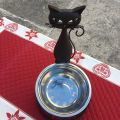 Metal cat's dinner bowl "L'élégante"