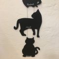 Ardoises semainier chats noirs