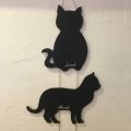 Ardoises semainier chats noirs